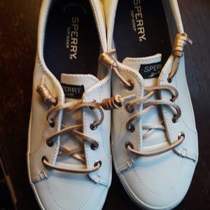 Sperry White Leather Sneakers Size 7